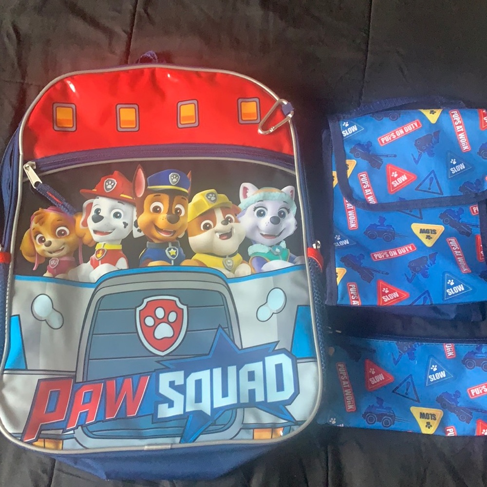 3pc Paw Patrol Backpack Set